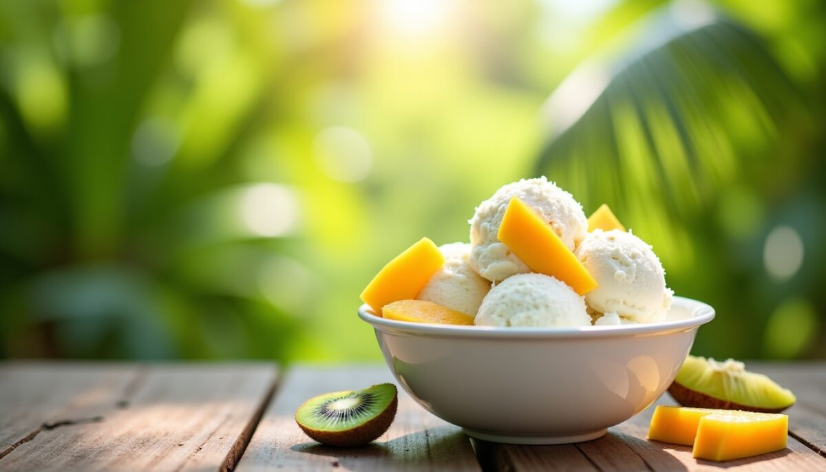 Créez votre délice tropical : recette simple et crémeuse de glace maison à la noix de coco