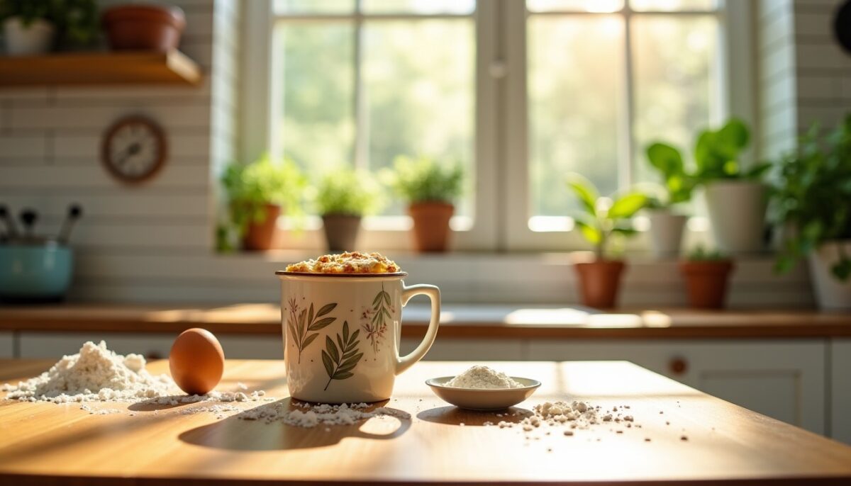 Mug cake nature express : savourez un gâteau moelleux en 5 minutes chrono