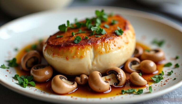 Recette simple et savoureuse : Chapon découpé à la crème onctueuse et champignons
