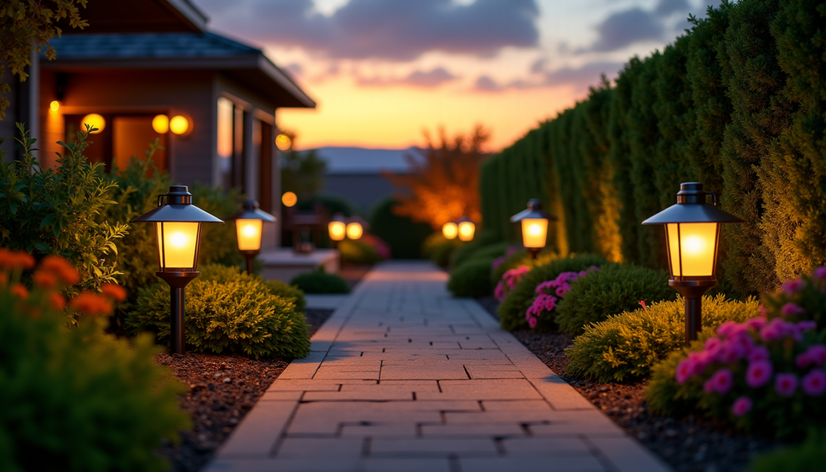 Budget éclairage solaire extérieur : coûts par zone et type de luminaire